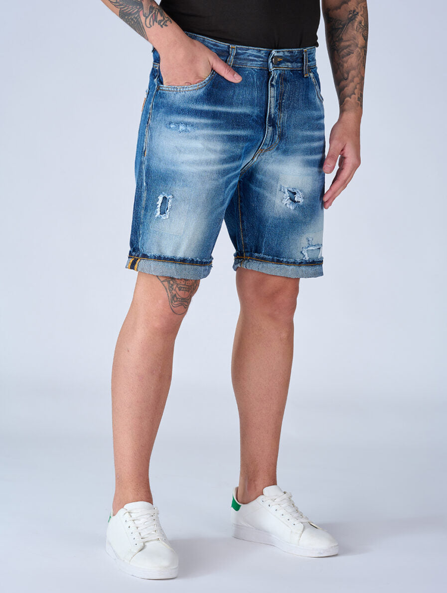 Patriòt Denim Couture Bermuda di Jeans PKBE1651