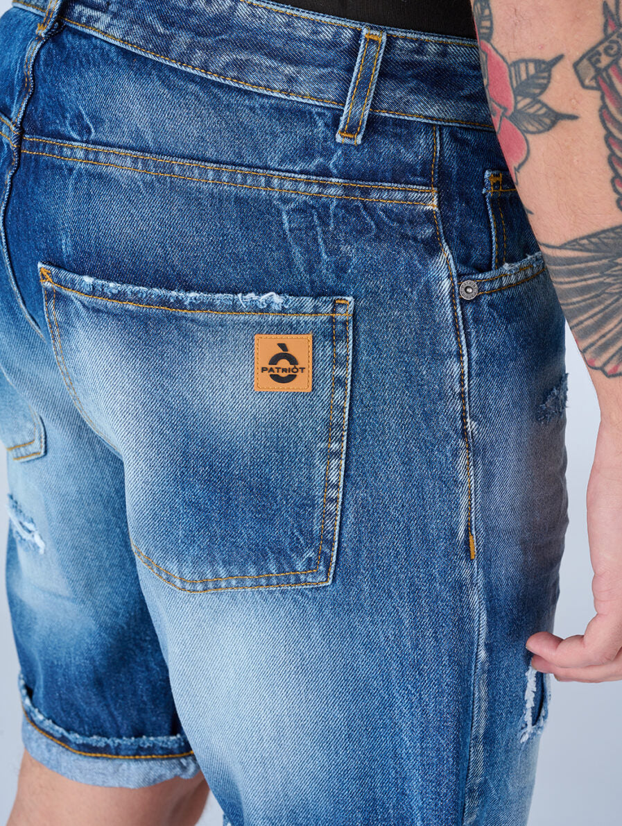 Patriòt Denim Couture Bermuda di Jeans PKBE1651
