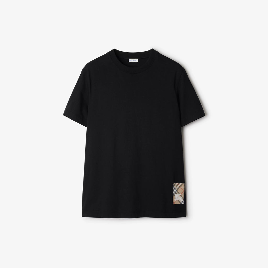 T-shirt in cotone con applicazione Check