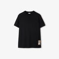 T-shirt in cotone con applicazione Check