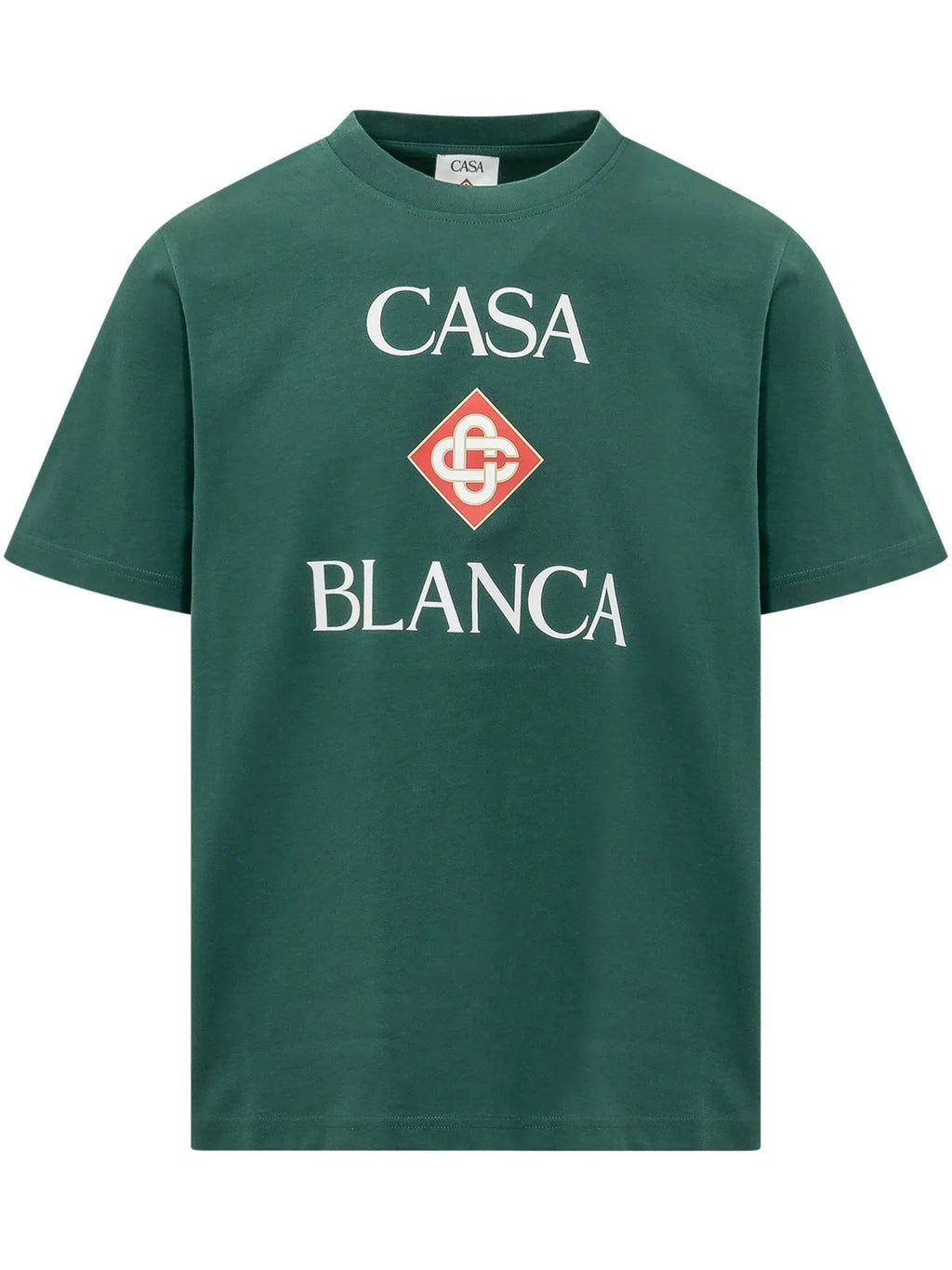 Green Casablanca Diamond Logo Short Sleeve t-shirt