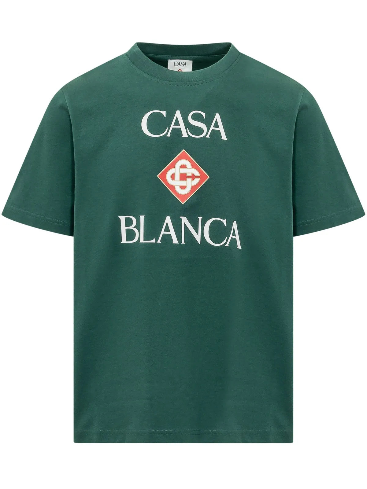 Green Casablanca Diamond Logo Short Sleeve t-shirt