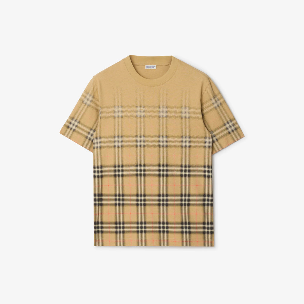 T-shirt in cotone Check sfumato