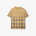 T-shirt in cotone Check sfumato