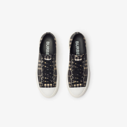BURBERR Y Sneaker in cotone Check Uomo