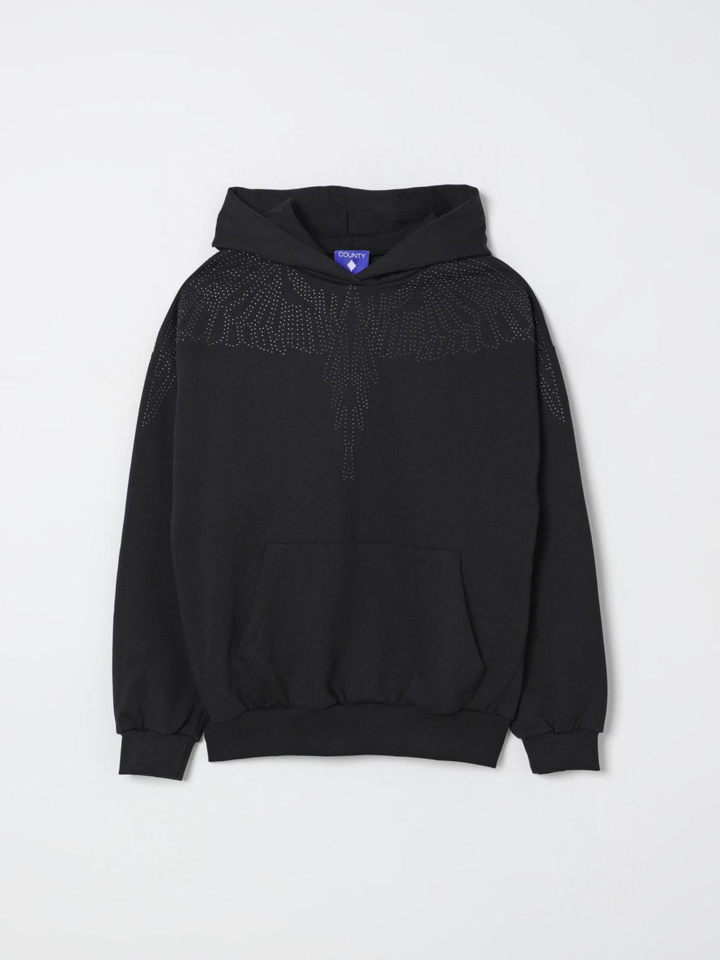 MARCELO BURLON FELPA CON CAPPUCCIO  STRASS 012