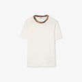 T-shirt in cotone con finiture Check BURBERRY