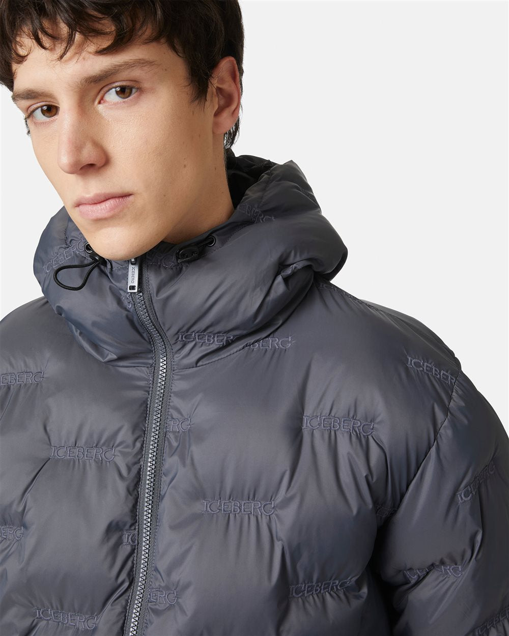 ICEBERG Giubbotto in nylon con logo allover