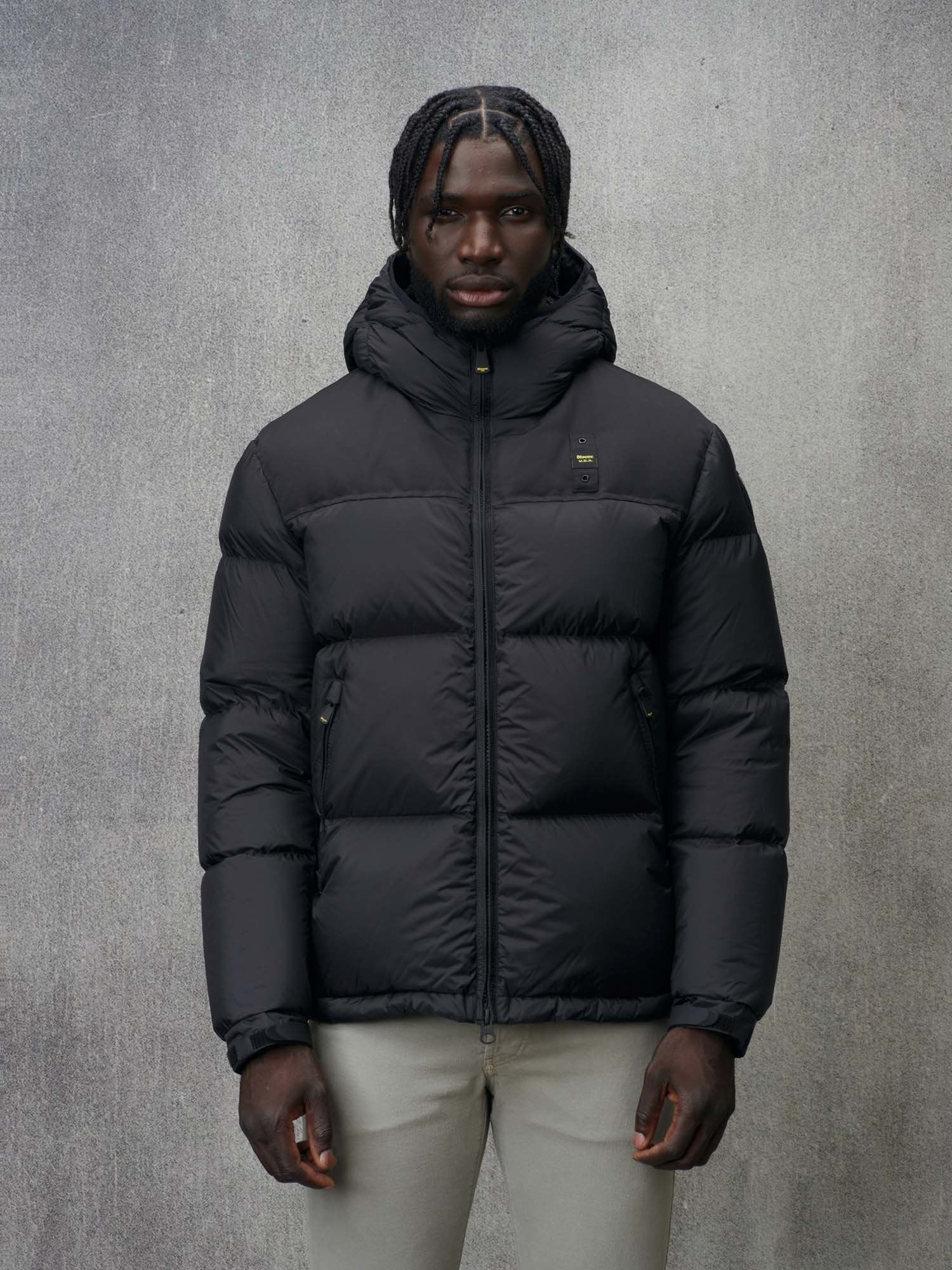 BLAUER PIUMINO CON PATCH BERNARD