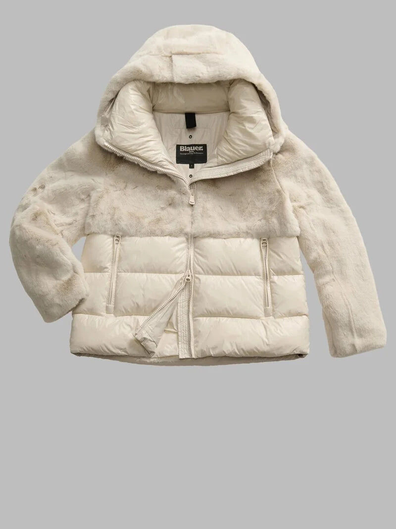 GIUBBETTO NYLON CON PELLICCIA ECO FANEVIL BLAUER