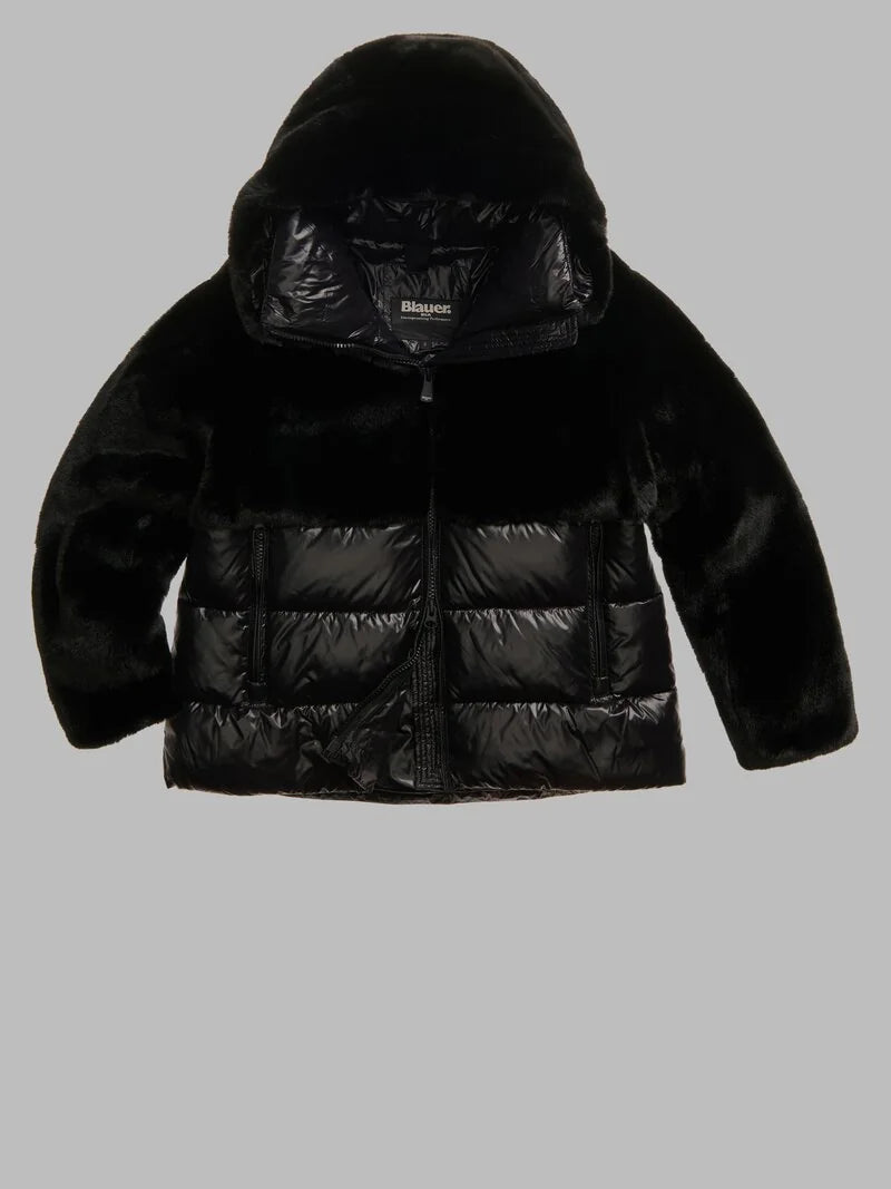 GIUBBETTO NYLON CON PELLICCIA ECO FANEVIL BLAUER