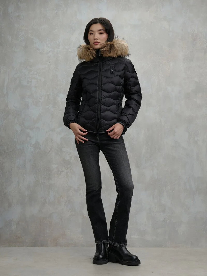 PIUMINO CON BORDO IN PELLICCIA ALDIE BLAUER