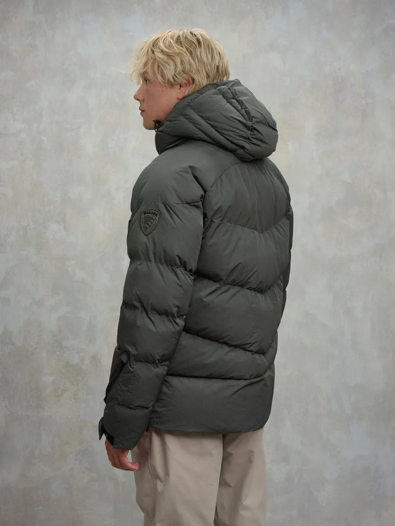 BLAUER GIUBBETTO CON TASCHINO SULLA MANICA CROWN