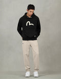Cappuccio Relax Fit con stampa di gabbiano Felpa Evisu