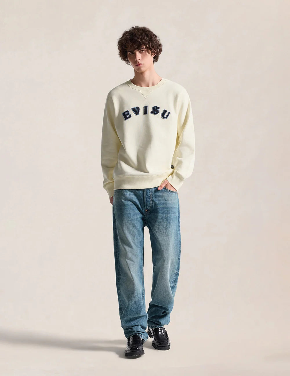 Evisu Embroidery Badge Fleece Felpa