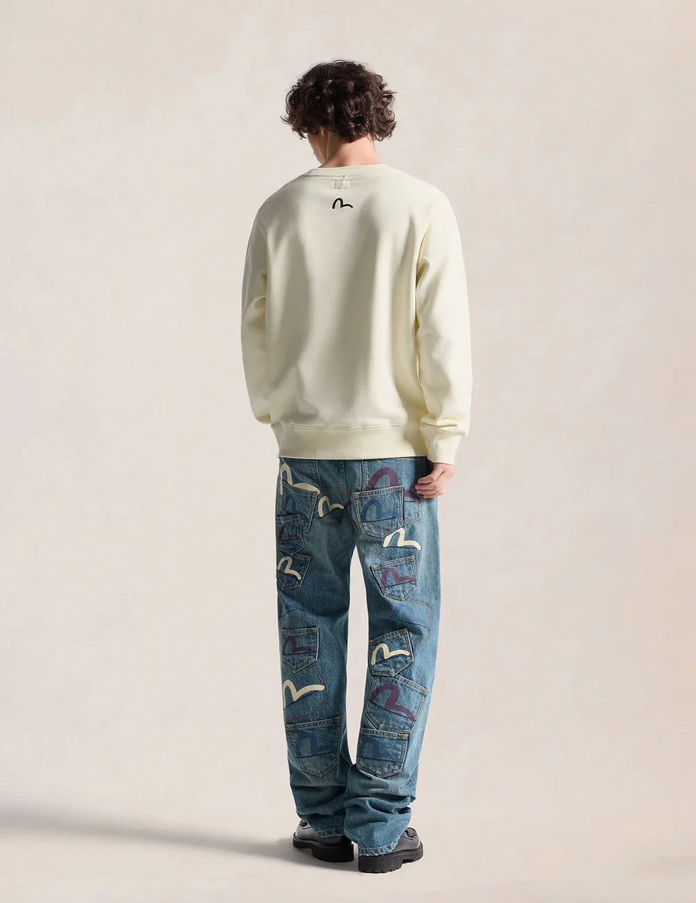 Evisu Embroidery Badge Fleece Felpa