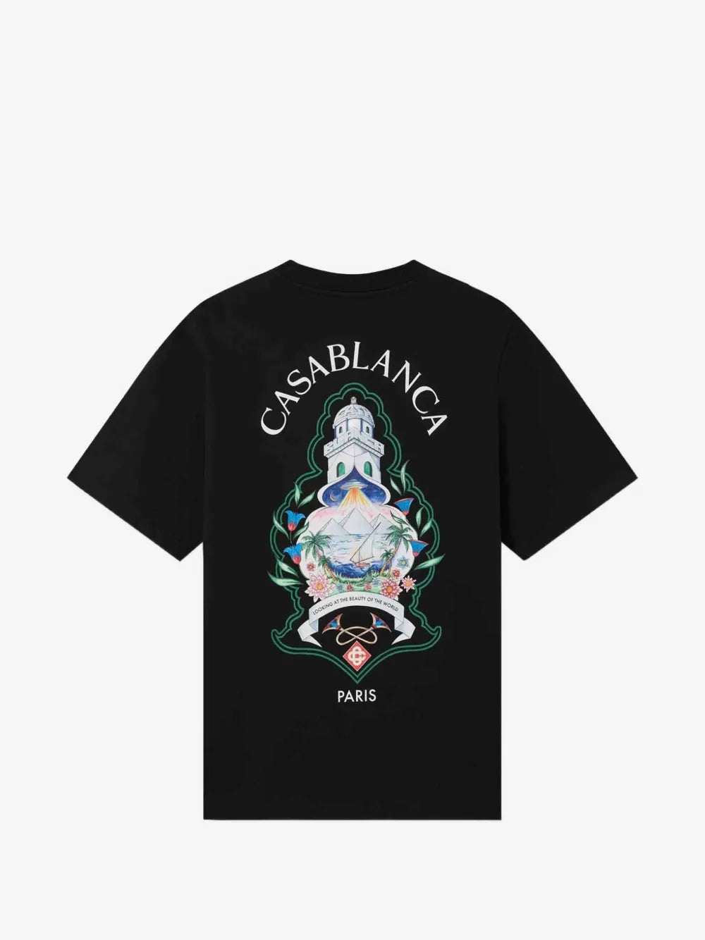White Hotel Emblem Short Sleeve T‑Shirt casablanca