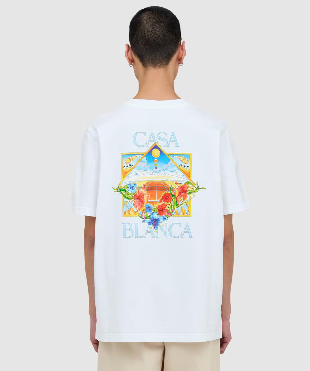White Flower Court Icon Short Sleeve T‑Shirt