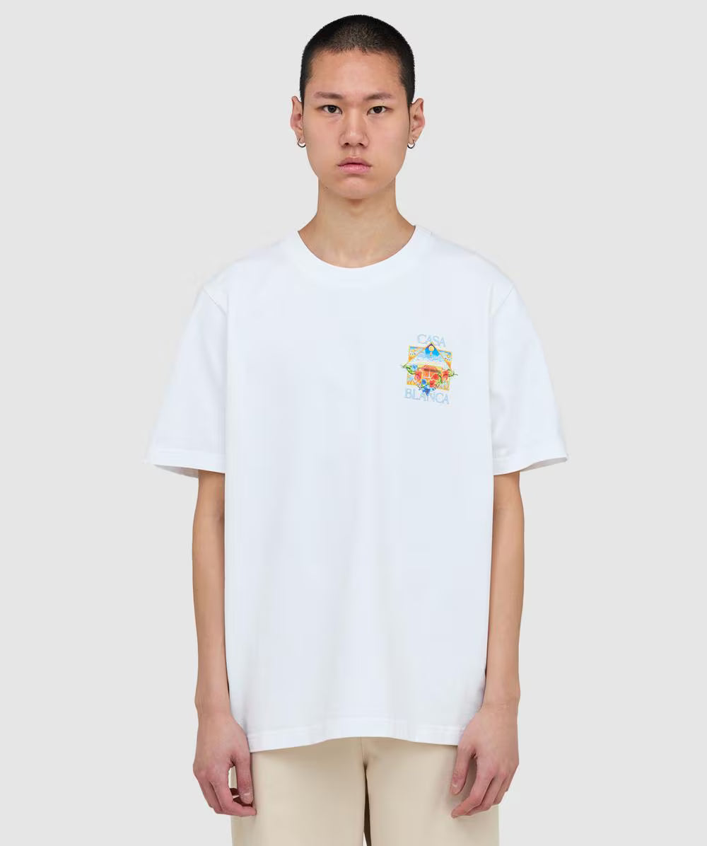 White Flower Court Icon Short Sleeve T‑Shirt