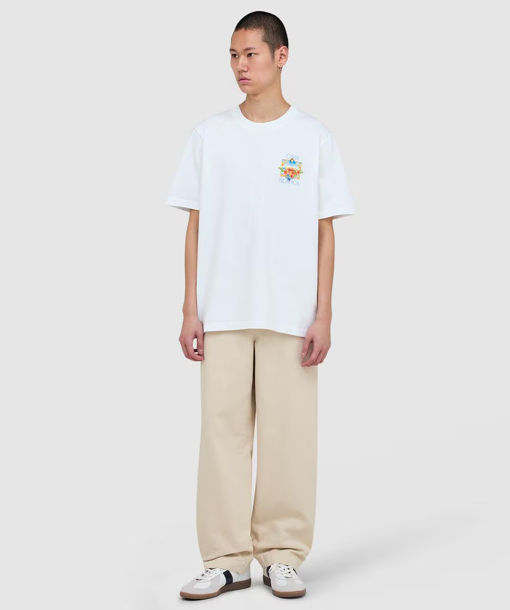 White Flower Court Icon Short Sleeve T‑Shirt