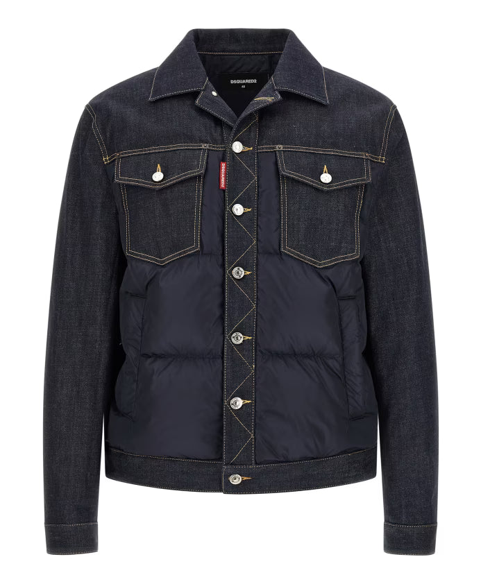 GIUBBINO DSQUARED2 HYBRID PUFFER JEAN