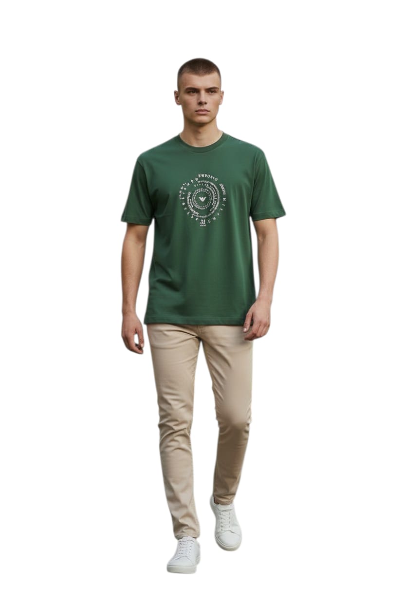 T-shirt Jersey con stampa centrale