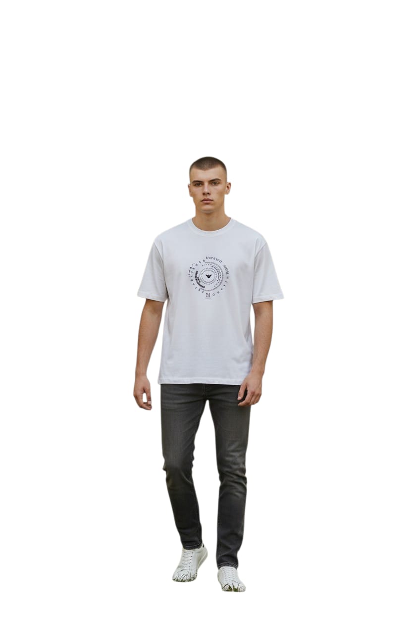 T-shirt Jersey con stampa centrale