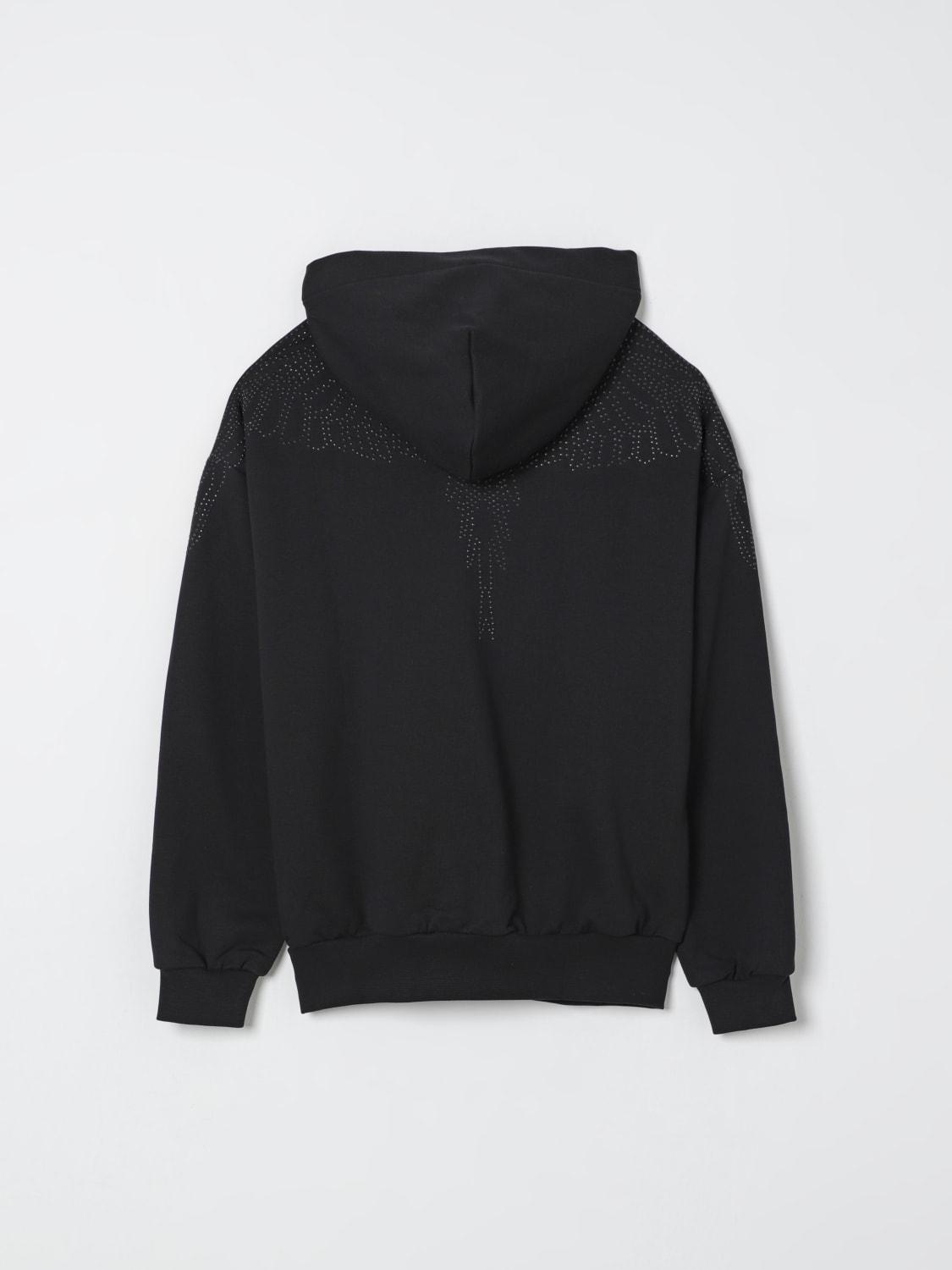 MARCELO BURLON FELPA CON CAPPUCCIO  STRASS 012