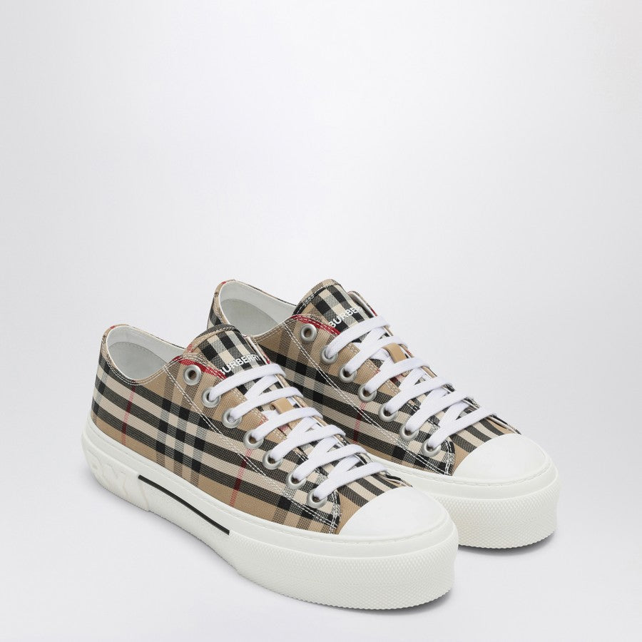 Sneaker B urberry in cotone Check Uomo