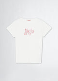 T-shirt con logo e strass