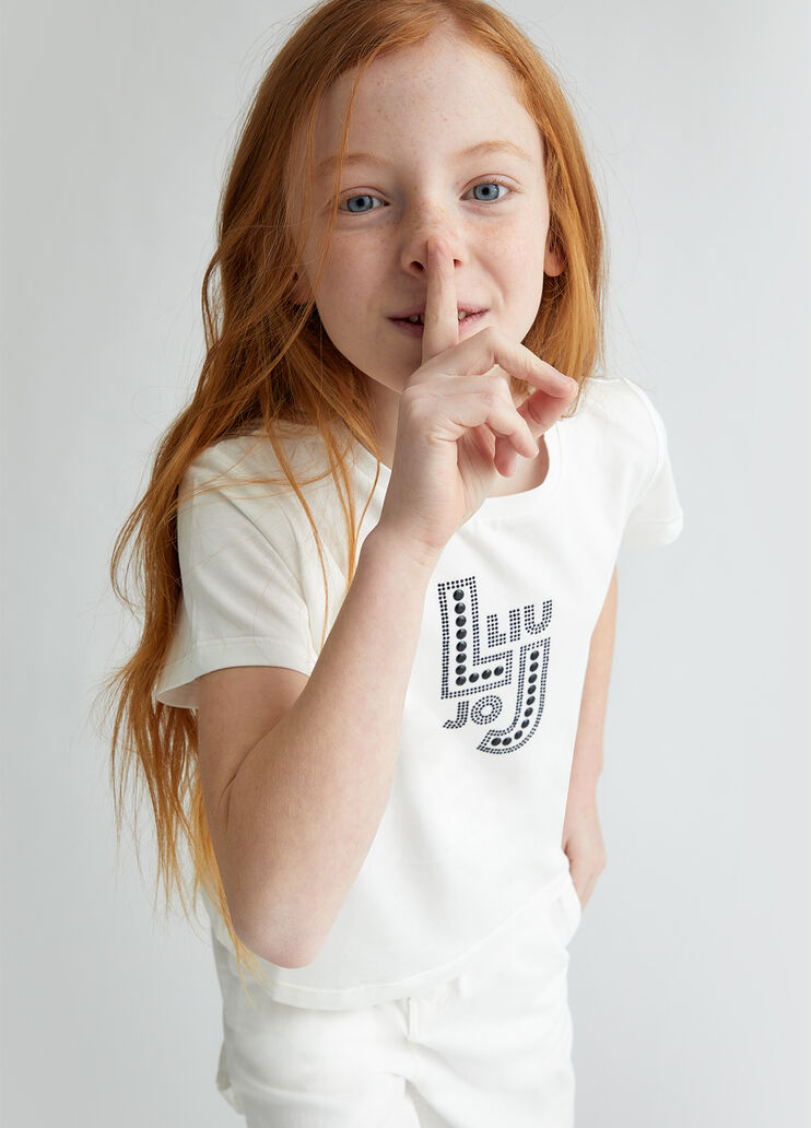 T-shirt in cotone con logo LIU-JO GA5119