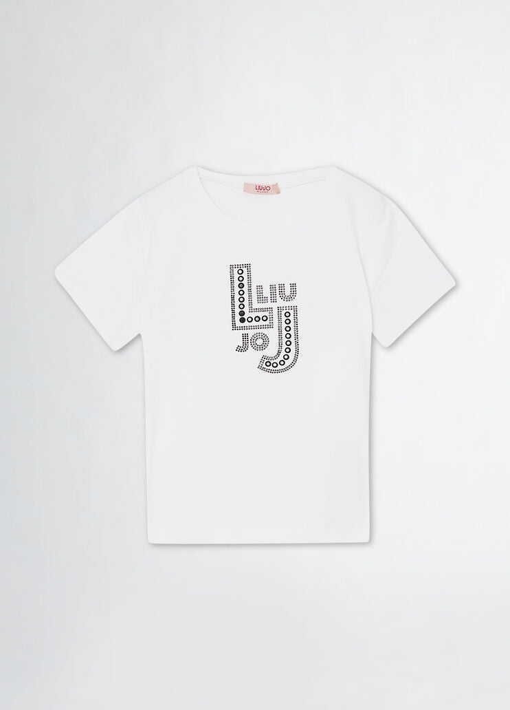 T-shirt in cotone con logo LIU-JO GA5119
