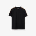 T-shirt in cotone con finiture Check