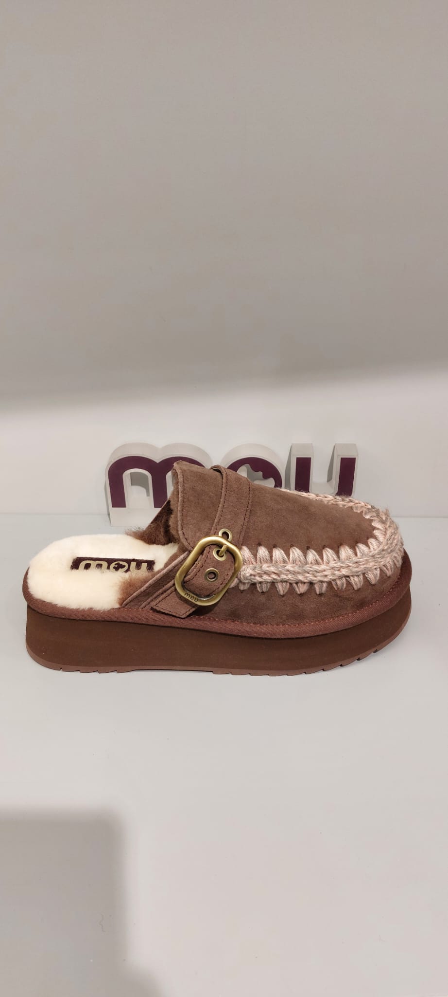 MOU PLATFORM CLOG SUEDE