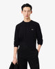 LACOSTE Pullover girocollo monocromatico in cotone