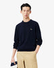 LACOSTE Pullover girocollo monocromatico in cotone