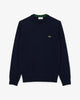 LACOSTE Pullover girocollo monocromatico in cotone
