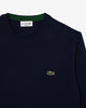 LACOSTE Pullover girocollo monocromatico in cotone