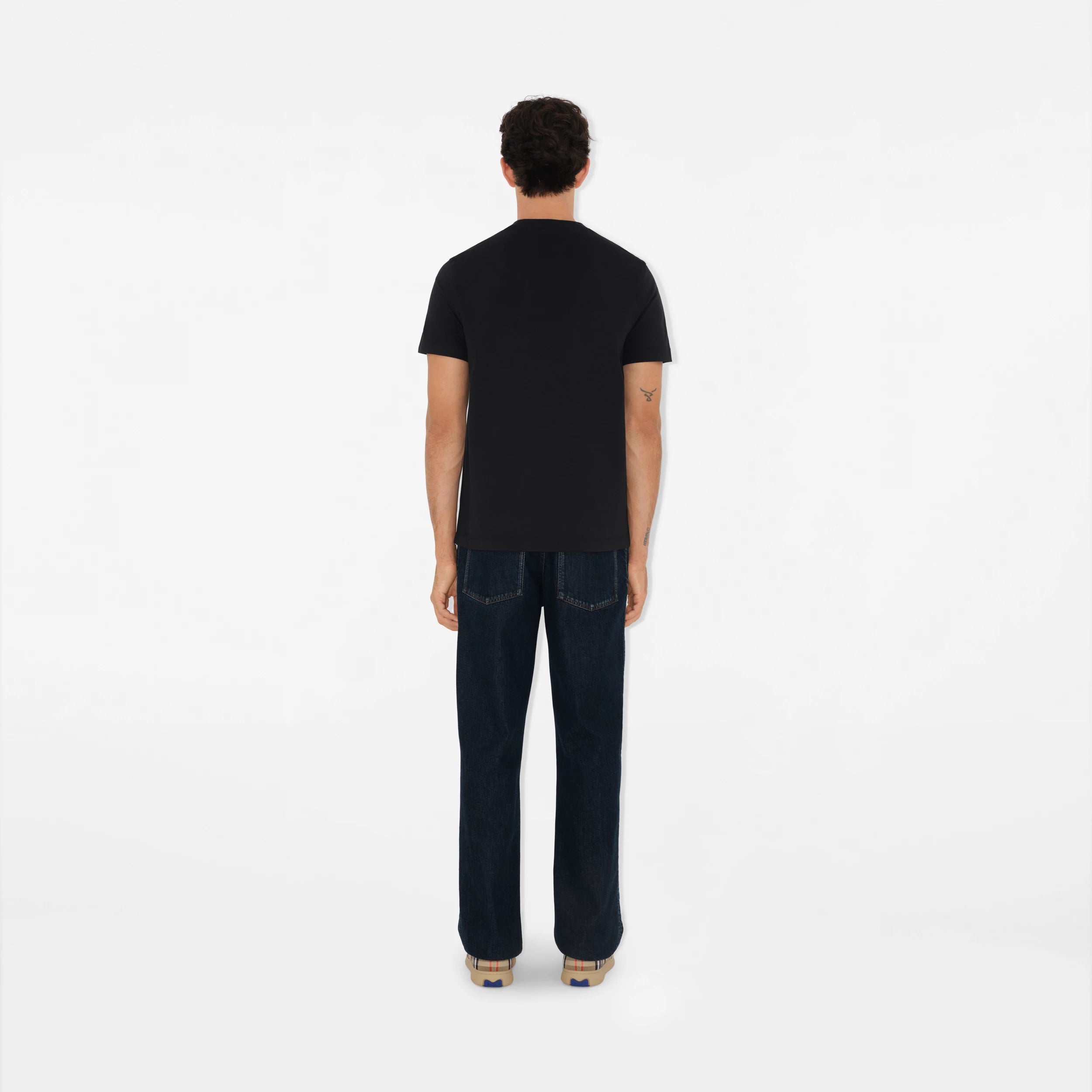 T-shirt in cotone con applicazione Check