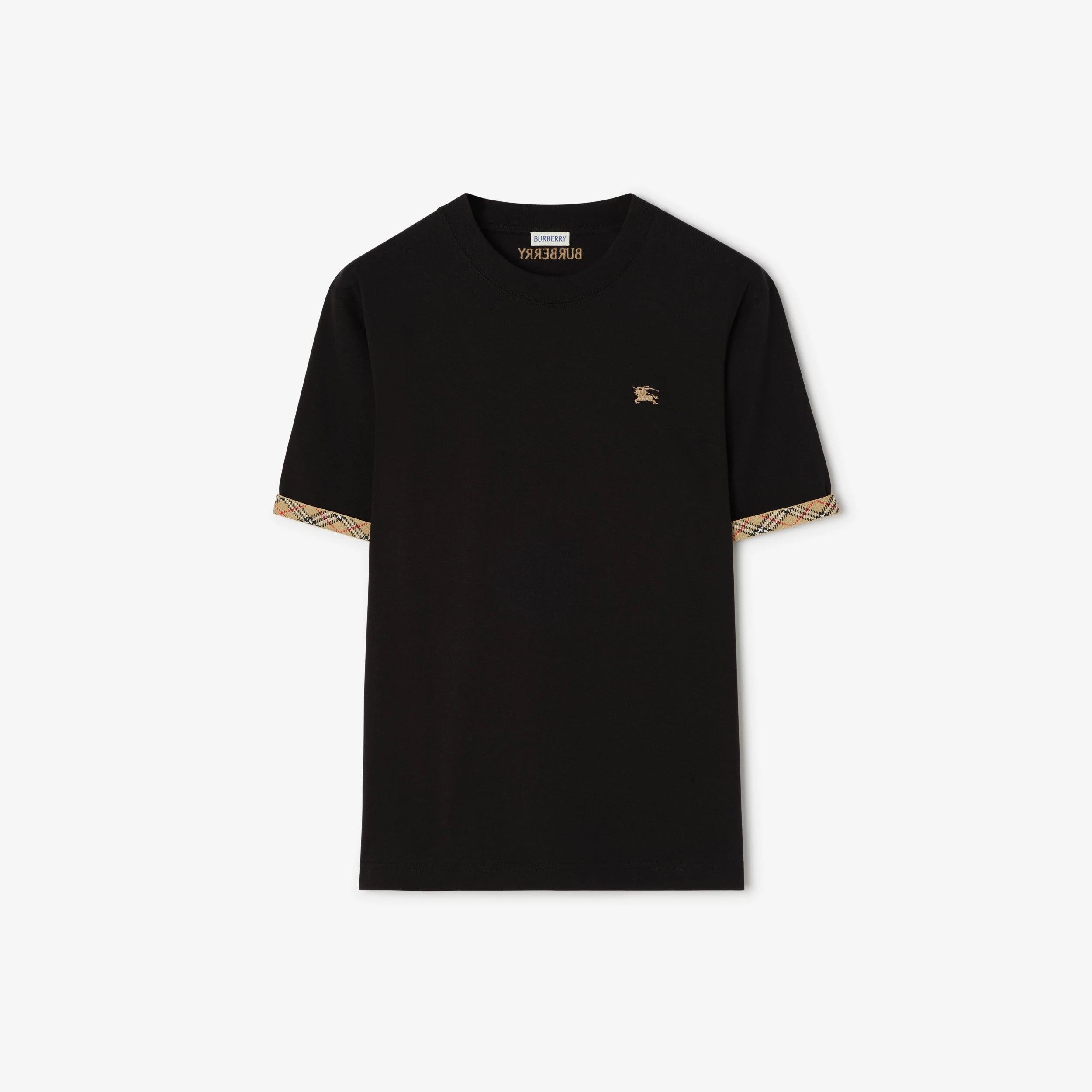 T-SHIRT BURBERRY IN COTONE CON FINITURE CHECK