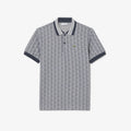 Polo dal taglio classico in jacquard con monogramma