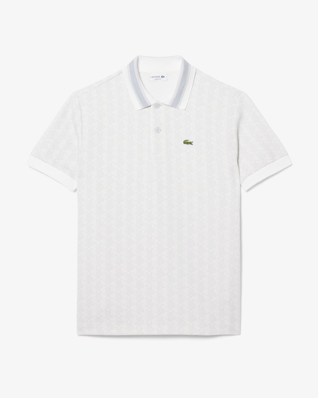 Polo dal taglio classico in jacquard con monogramma
