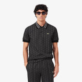 LACOSTE Polo dal taglio classico in jacquard con monogramma