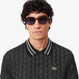 LACOSTE Polo dal taglio classico in jacquard con monogramma