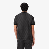 LACOSTE Polo dal taglio classico in jacquard con monogramma