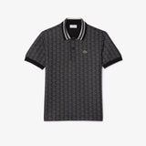 LACOSTE Polo dal taglio classico in jacquard con monogramma