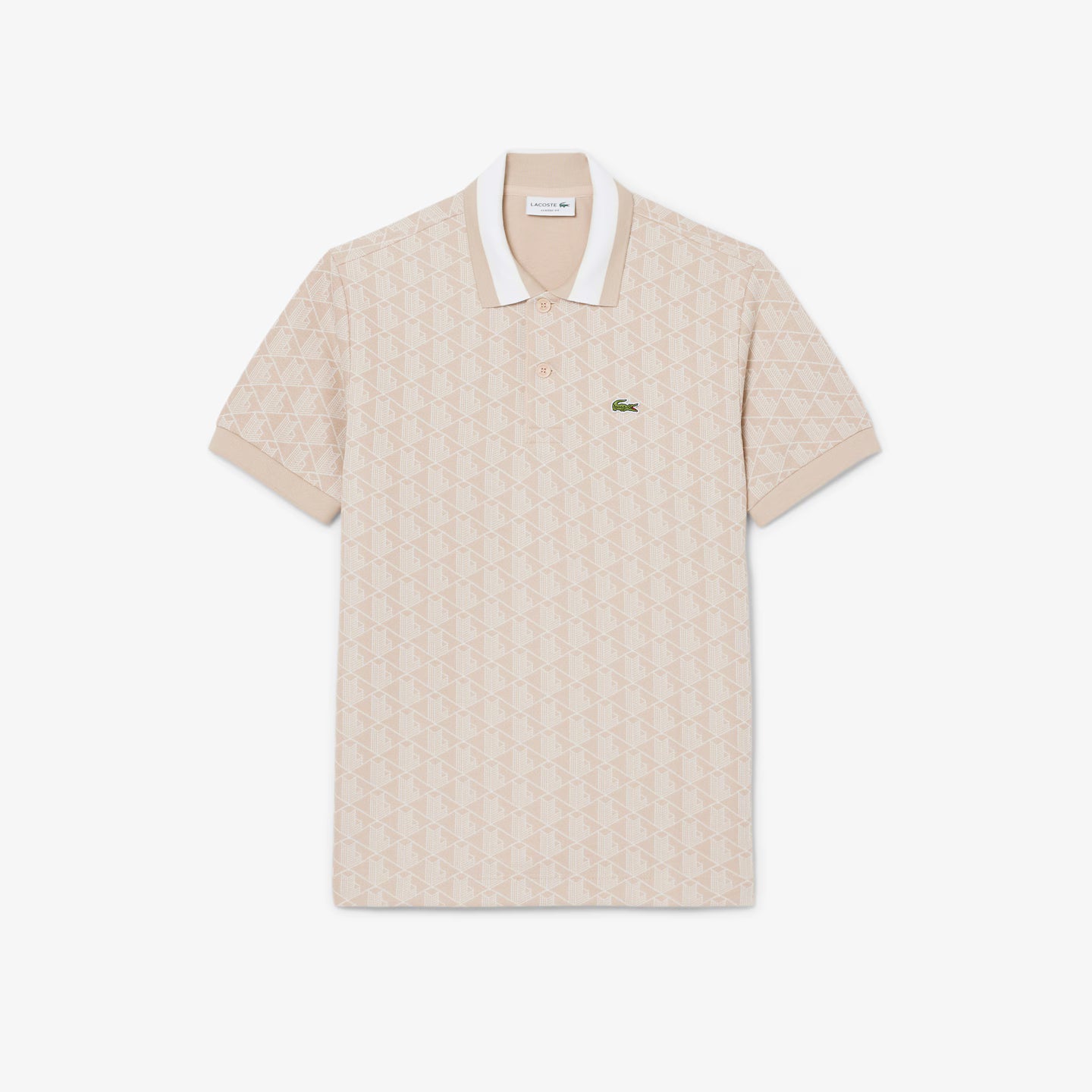 Polo dal taglio classico in jacquard con monogramma