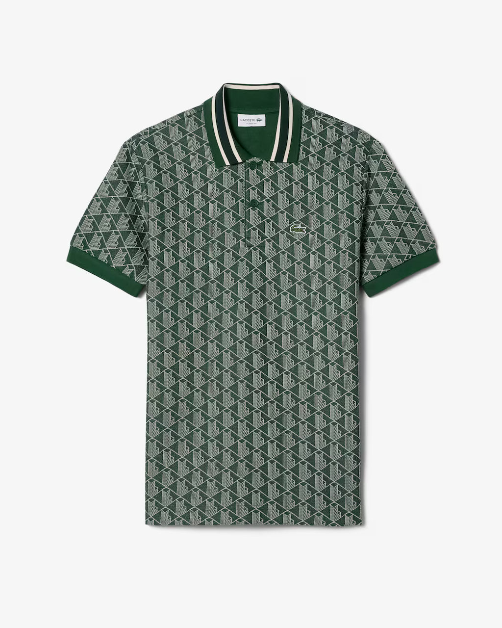 Polo dal taglio classico in jacquard con monogramma