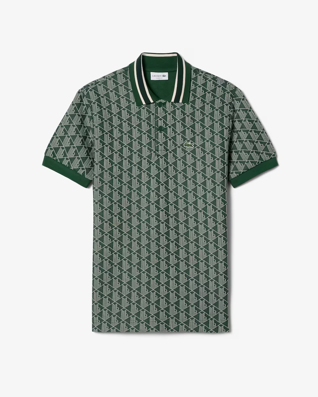 Polo dal taglio classico in jacquard con monogramma