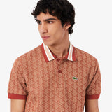 LACOSTE Polo dal taglio classico in jacquard con monogramma